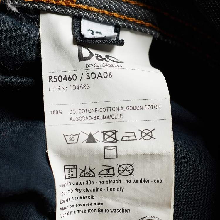 Pre Owned D&G Grey Washed Denim Regular Fit Jeans M/Waist 34"