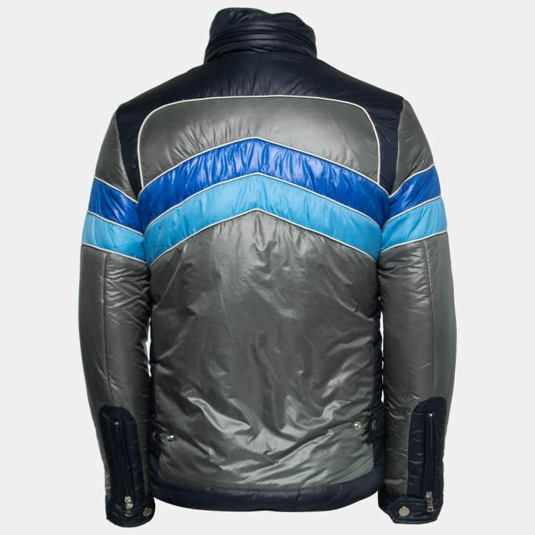 Pre Owned D&G Colorblock Technical Zip Front Hooded Jacket M