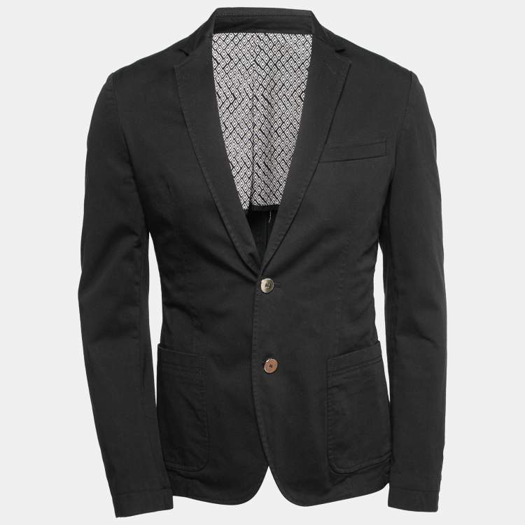 Pre Owned D&G Black Cotton Single Breasted Blazer S