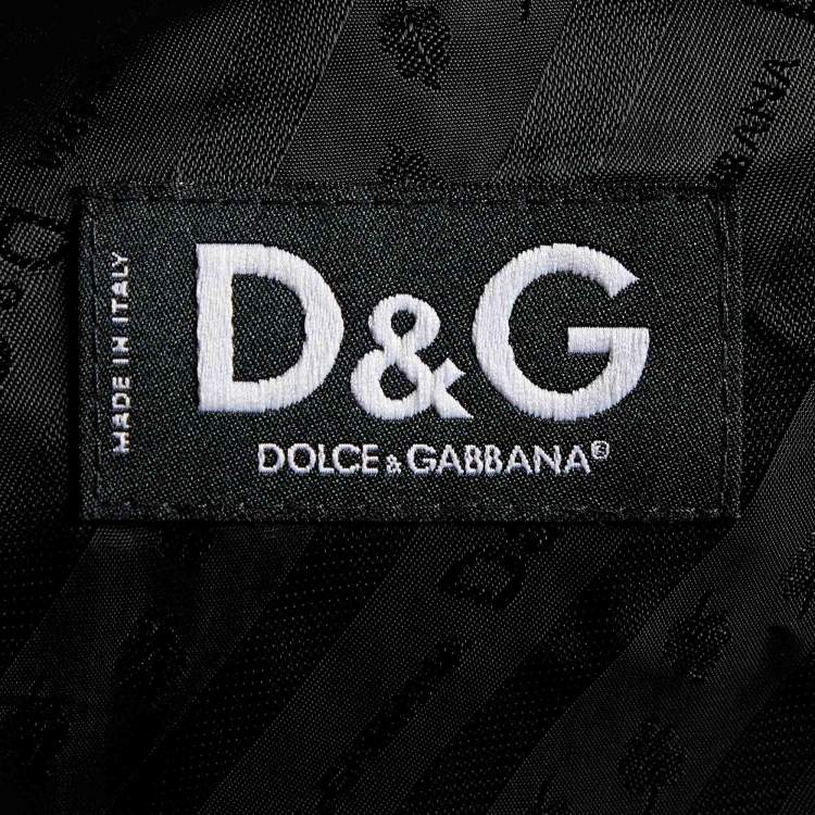 Pre Owned D&G Black Corduroy Button Front Blazer XXL