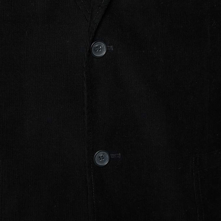 Pre Owned D&G Black Corduroy Button Front Blazer XXL