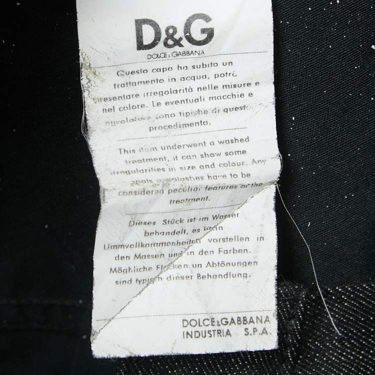 Pre Owned D&G Black Denim Regular Straight Fit Jeans M Waist 29"
