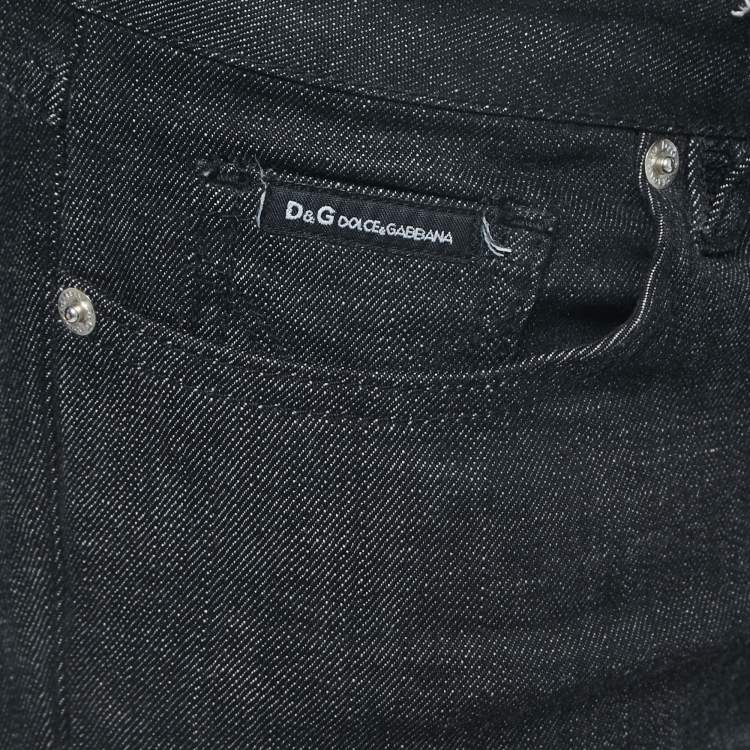 Pre Owned D&G Black Denim Regular Straight Fit Jeans M Waist 29"