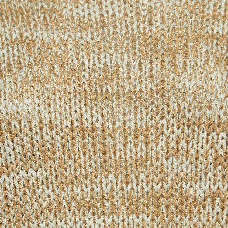 Pre Owned D&G Brown Patterned Wool Turtleneck Sweater L