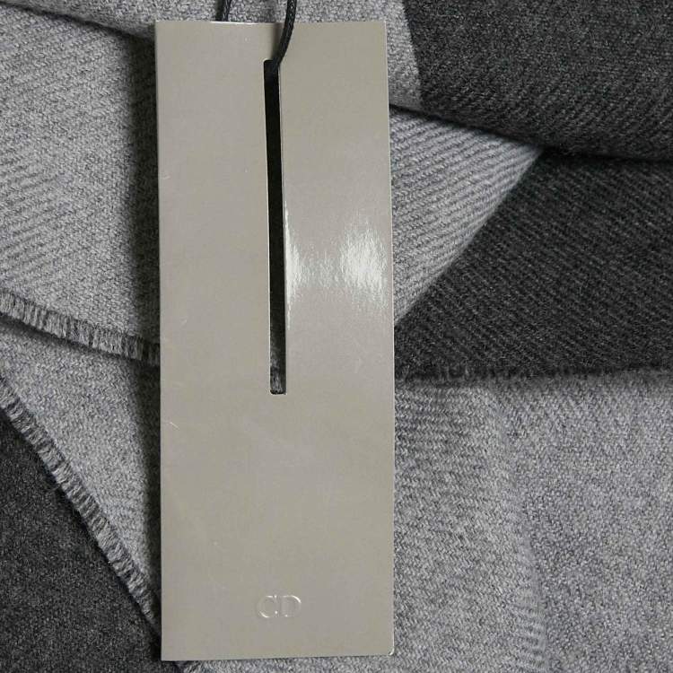 مملوكة مسبقًا Dior Homme Grey Wool Echarpe Scarf