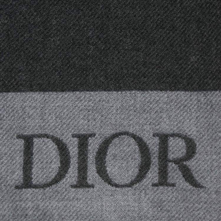 مملوكة مسبقًا Dior Homme Grey Wool Echarpe Scarf
