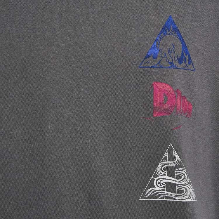 Pre Owned Dior Homme Grey Printed Cotton T-Shirt XL