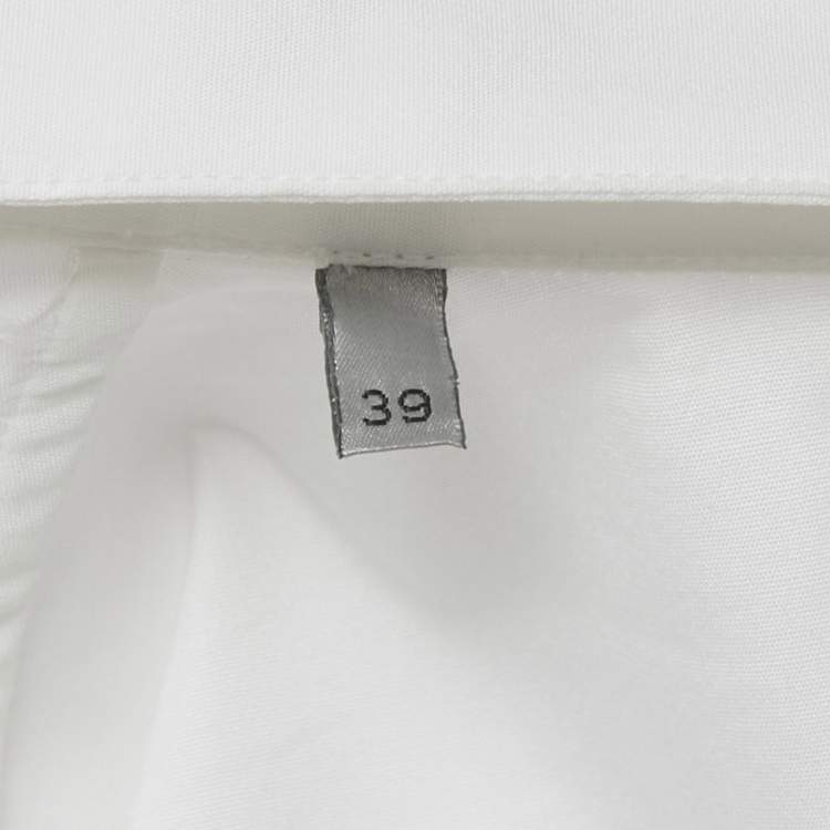 Pre Owned Dior Homme X Cactus White Logo Applique Cotton Shirt M