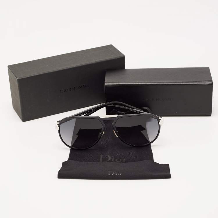 Pre Owned Dior Homme Black Gradient AL13.2 Aviator Sunglasses