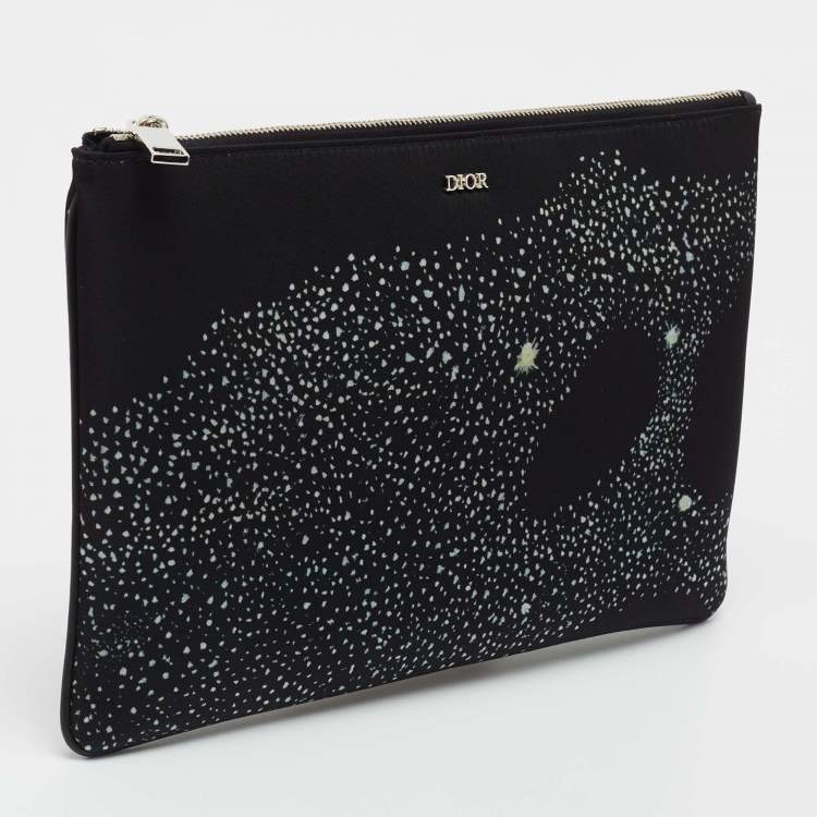 Pre Owned Dior X Peter Doig Black Nylon Invitation Pouch