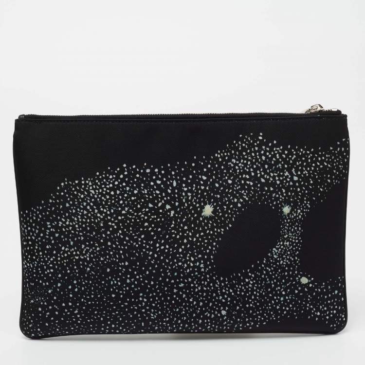 Pre Owned Dior X Peter Doig Black Nylon Invitation Pouch