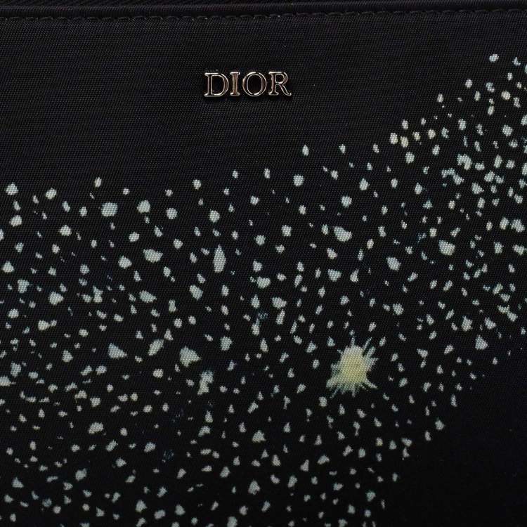 Pre Owned Dior X Peter Doig Black Nylon Invitation Pouch