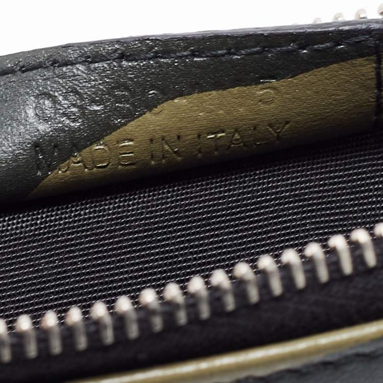 Pre Owned Dior Homme Green Camouflage Leather Zip Pouch