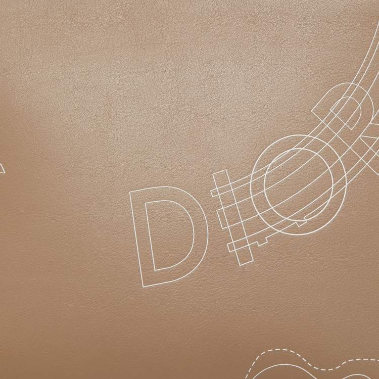 Pre Owned Dior Homme Beige Leather Zip Pouch