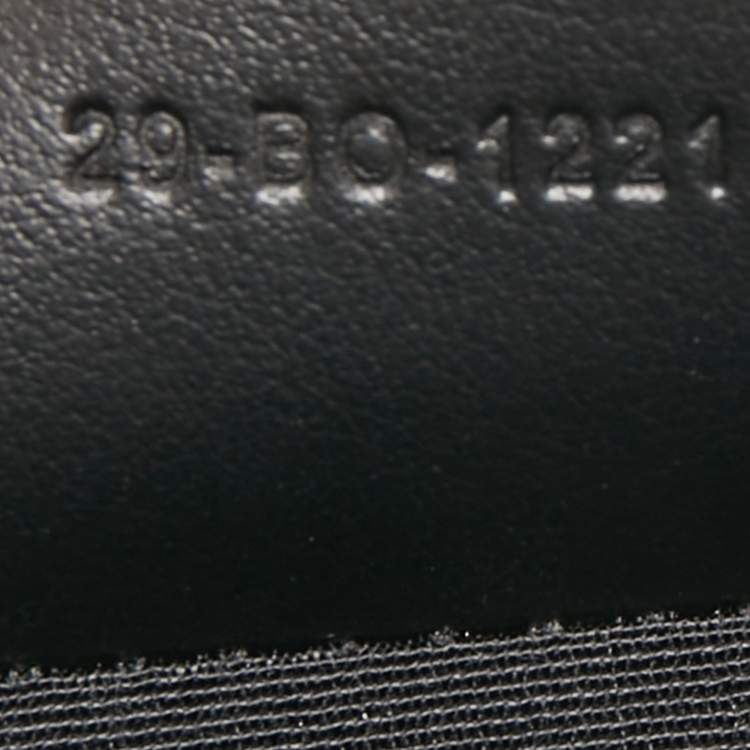 Pre Owned Dior Homme Black Printed Leather Zip Pouch
