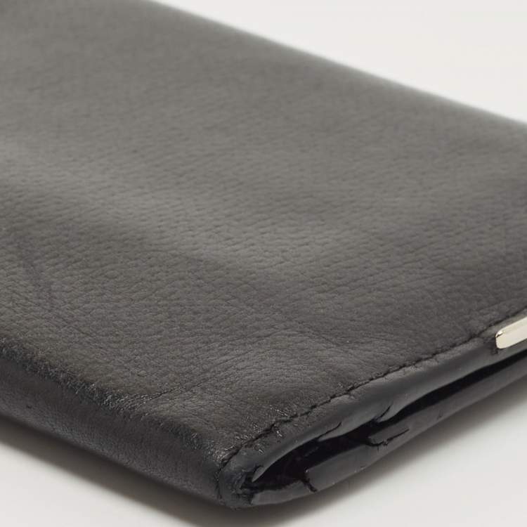 Pre Owned Dior Homme Black Leather Bifold Wallet