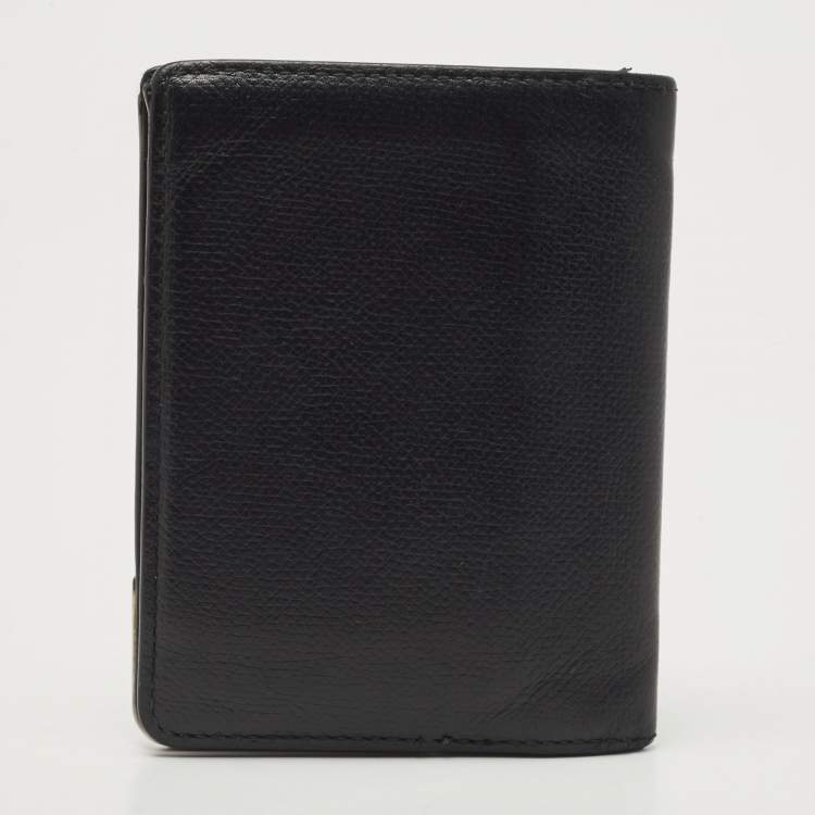 Pre Owned Dior Homme Black Leather Bifold Wallet