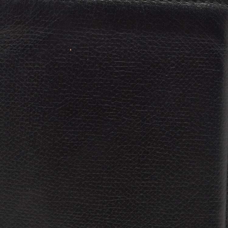 Pre Owned Dior Homme Black Leather Bifold Wallet