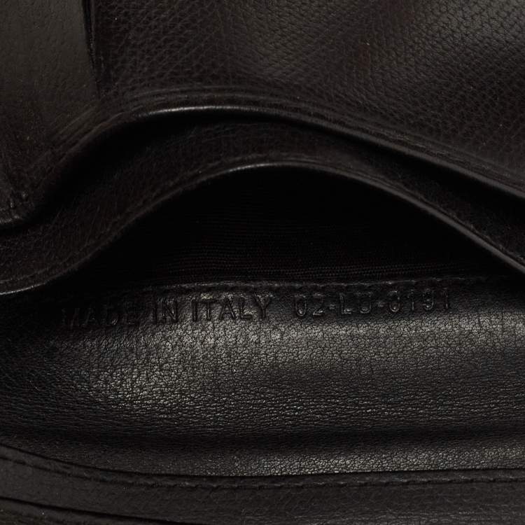 Pre Owned Dior Homme Black Leather Bifold Wallet