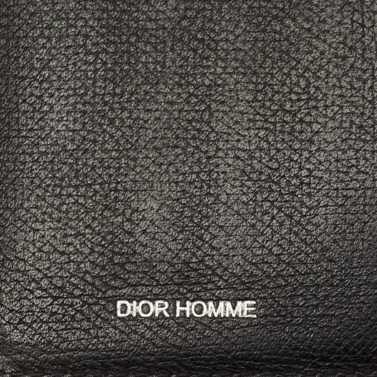 Pre Owned Dior Homme Black Leather Bifold Wallet