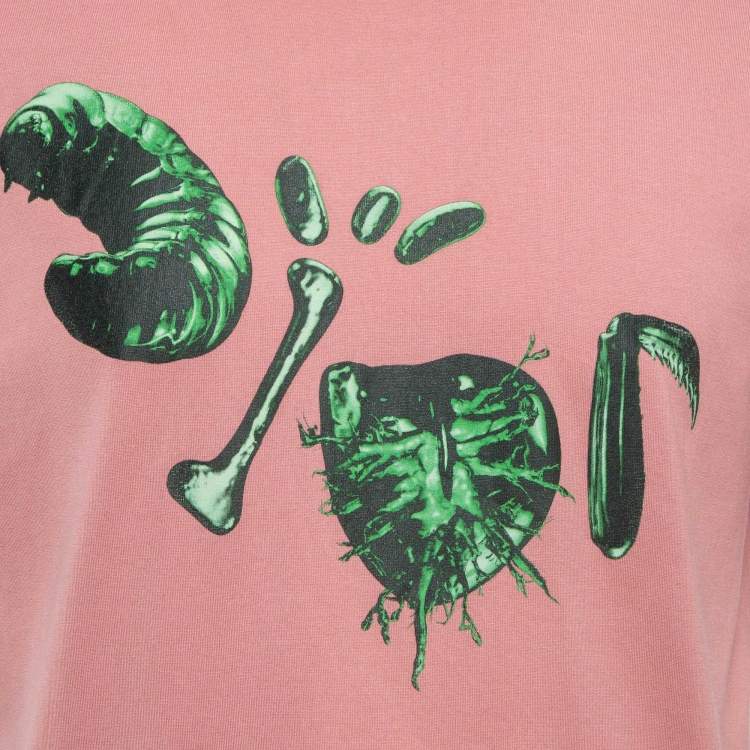 Pre Owned Dior Homme X Travis Pink Printed Cotton T-Shirt XS