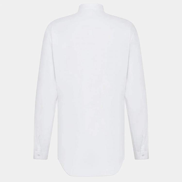 Pre Owned Dior Homme White Poplin Long Sleeve Shirt S