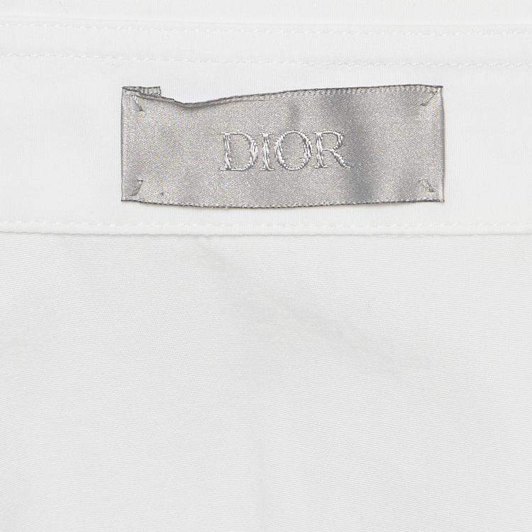 Pre Owned Dior Homme White Poplin Long Sleeve Shirt S