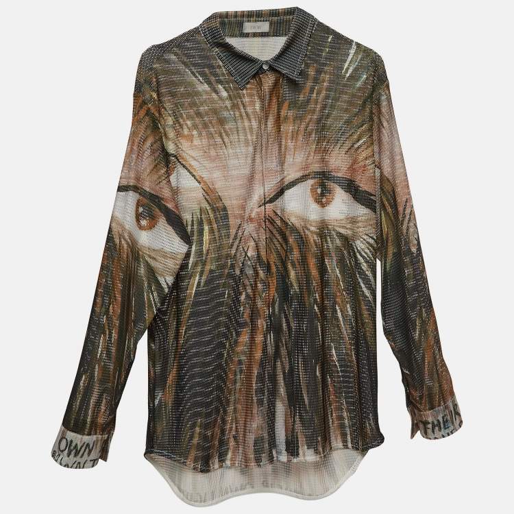 Pre Owned Dior Homme x Raymond Pettibon Mesh Shirt XS