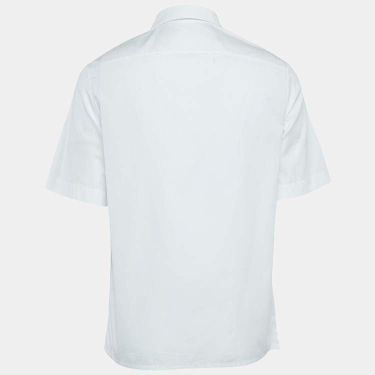 Pre Owned Dior Homme X Air Jordan White Logo Print Cotton Shirt M