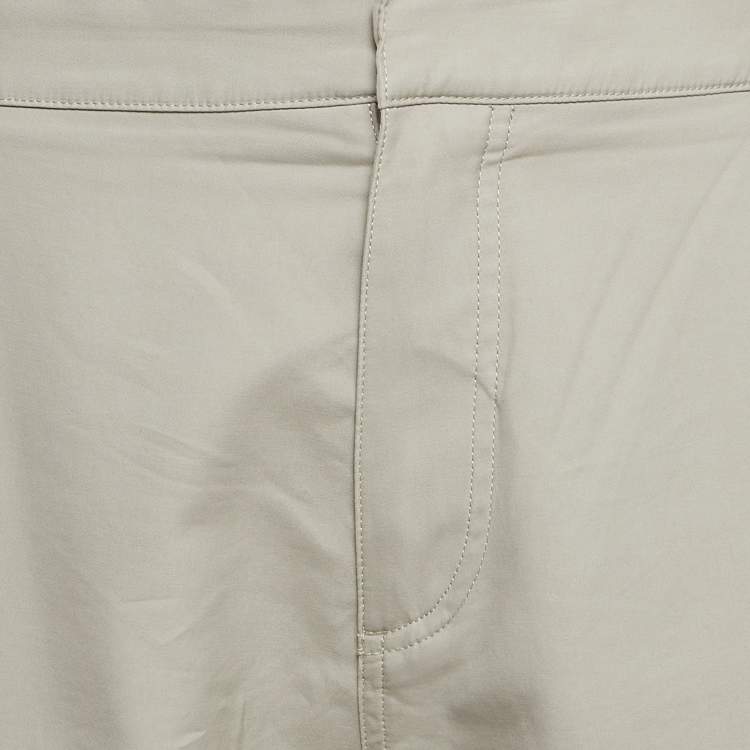 Pre Owned Dior Homme Grey Cotton Velcro Applique Cargo Pants XXL
