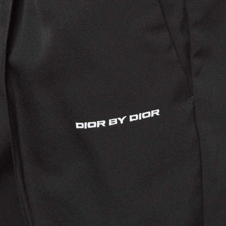 Pre Owned Dior Homme Black Gabardine Jogger Pants XXL