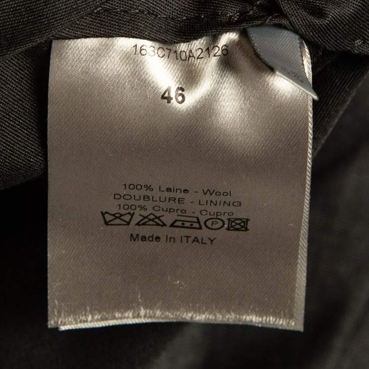 Pre Owned Dior Home Grey Wool Single Breasted Pants Suit S