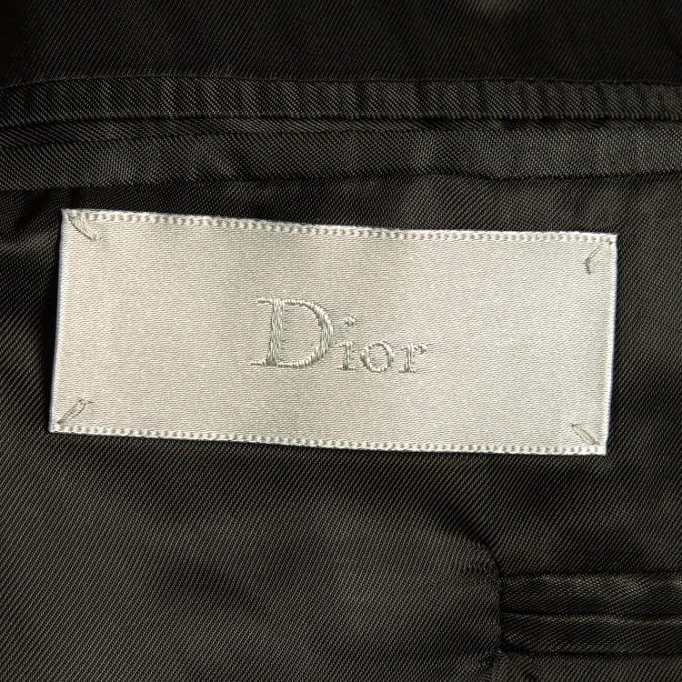 Pre Owned Dior Home Grey Wool Single Breasted Pants Suit S