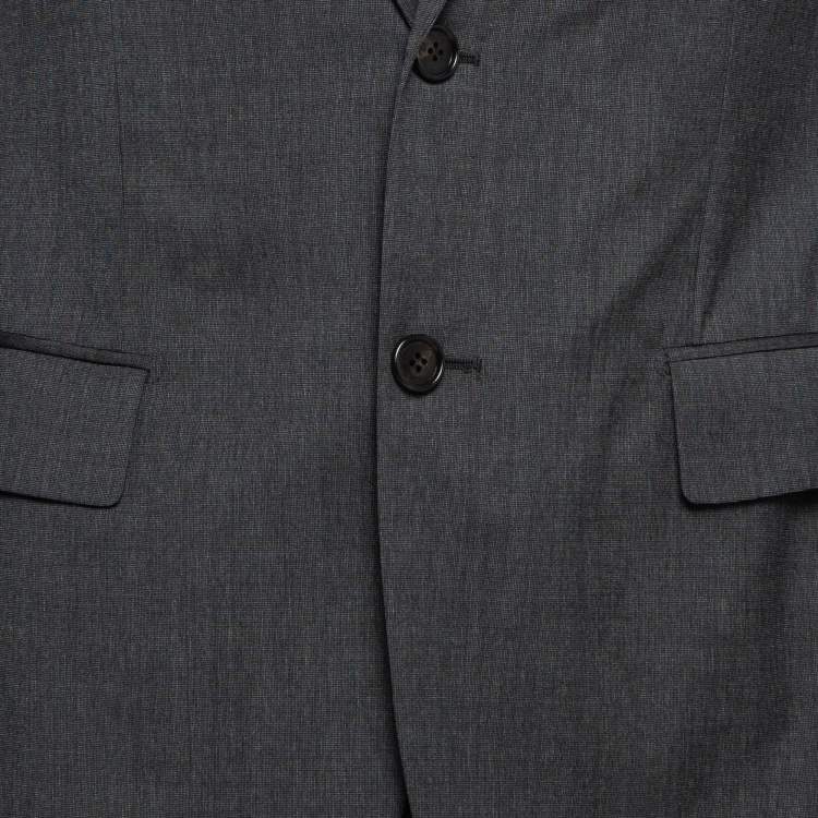 Pre Owned Dior Home Grey Wool Single Breasted Pants Suit S