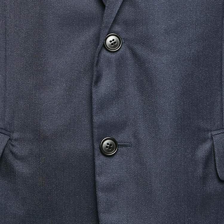 Pre Owned Dior Homme Navy Blue Gabardine Single Breasted Pants Suit XL 