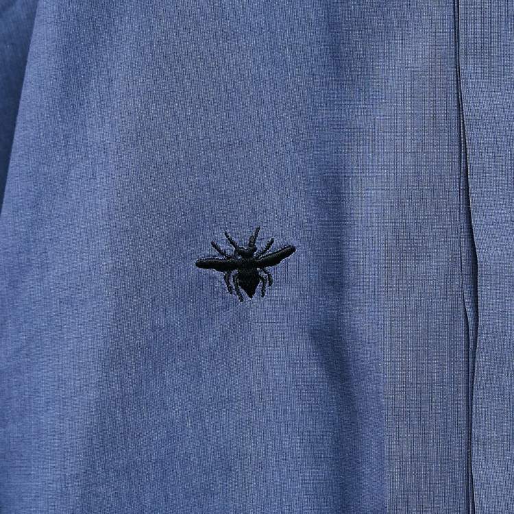 Pre Owned Dior Homme Blue Bee Embroidered Cotton Shirt L