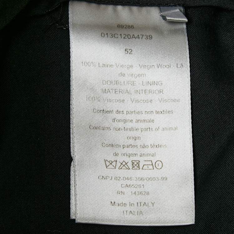 Pre Owned Dior Homme Brown Wool Formal Trousers XL