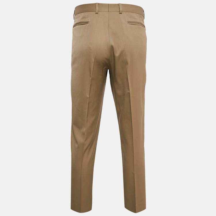 Pre Owned Dior Homme Brown Wool Formal Trousers XL