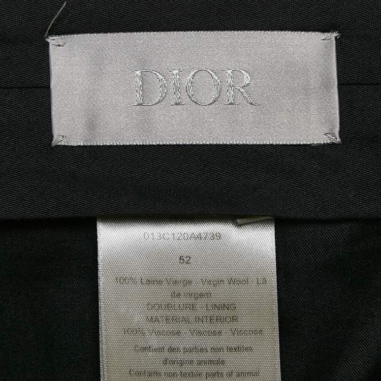 Pre Owned Dior Homme Brown Wool Formal Trousers XL