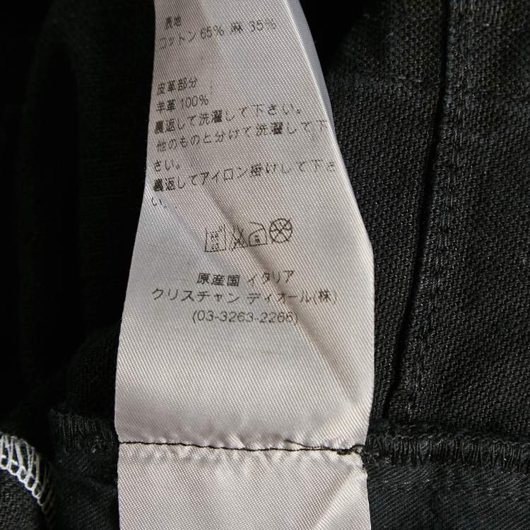 Pre Owned Dior Homme Black Denim Buttoned Jeans L Waist 34"