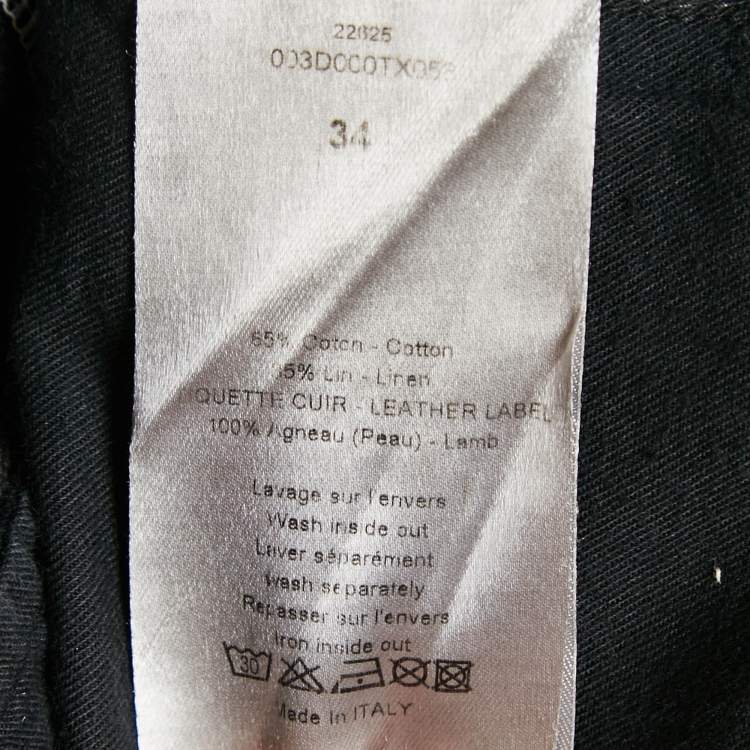 Pre Owned Dior Homme Black Denim Buttoned Jeans L Waist 34"