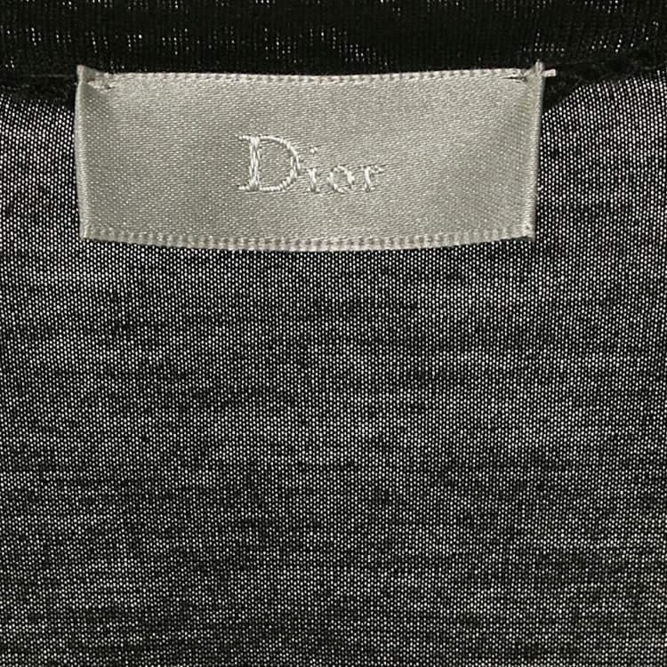 Pre Owned Dior Home Black Bee Embroidered Jersey Crew Neck T-Shirt XL