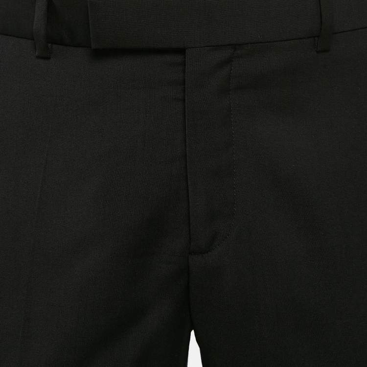 Pre Owned Dior Homme Black Wool Formal Trousers M