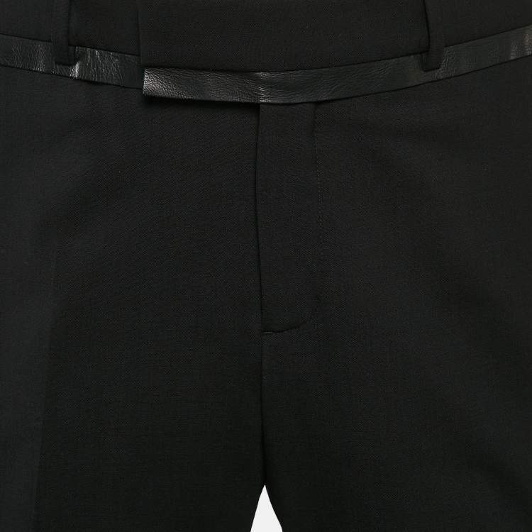 Pre Owned Dior Homme Black Wool Formal Trousers M