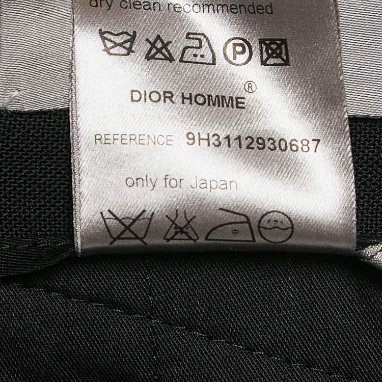 Pre Owned Dior Homme Black Wool Formal Trousers M