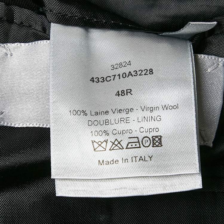 Pre Owned Dior Homme Navy Blue Wool Single Breasted Pants Suit M