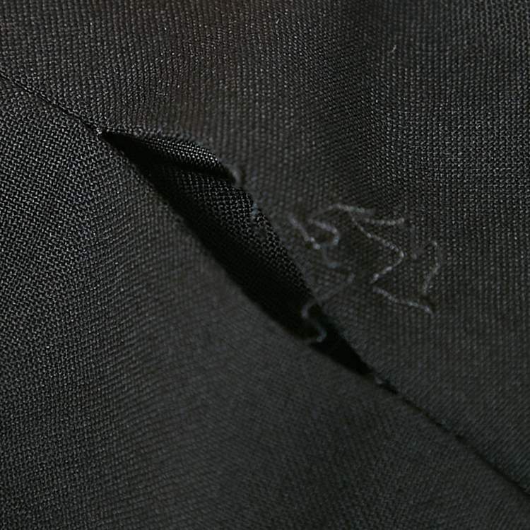 Pre Owned Dior Homme Black Virgin Wool Pants Suit XS