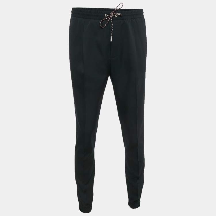 Pre Owned Dior Homme Black Virgin Wool Gabardine Trousers XL