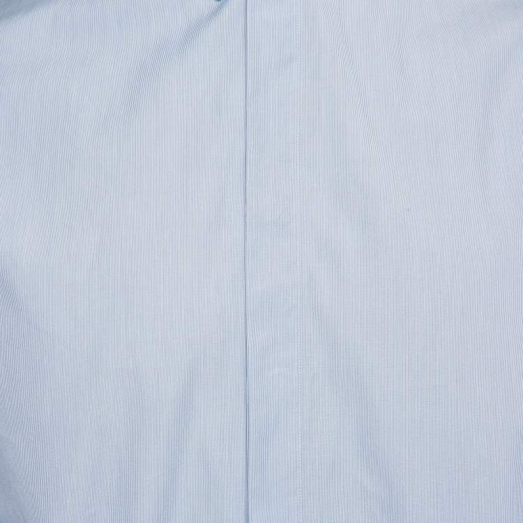 Pre Owned Dior Homme Blue Cotton Button Front Shirt XL