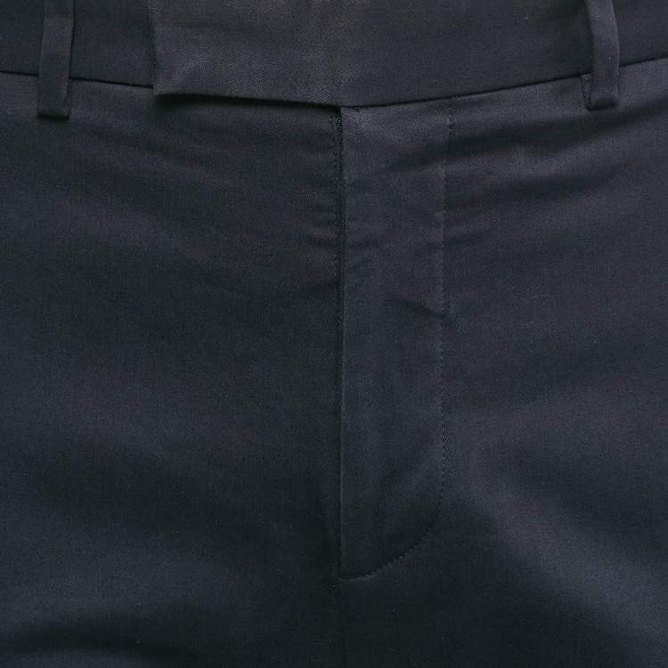 Pre Owned Dior Homme Navy Blue Cotton Trousers M